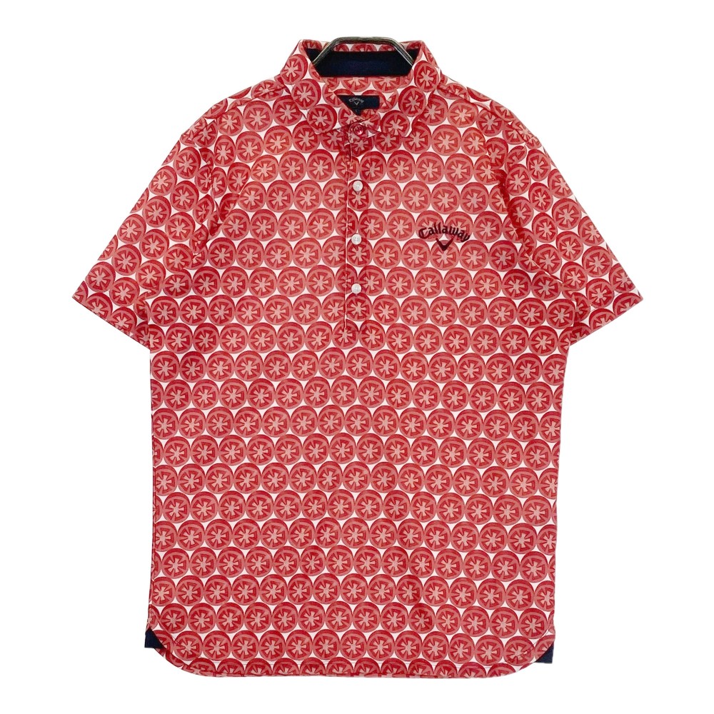 [新品]Callaway Lサイズ　トマト柄ポロシャツ 半袖 新品タグ付き 新品]Callaway Lサイズ トマト柄ポロシャツ 半袖 新品タグ付き